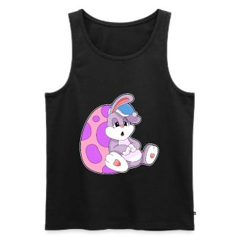 Bunny Easter Relax - Men's Premium Organic Tank Top - black - Front - Michal (187cm)