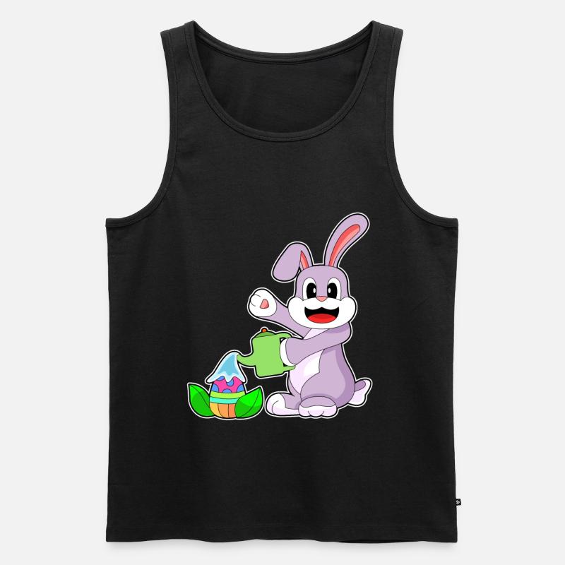 Hase Ostern Osterei Gießkanne - Männer Premium Bio Tank Top - Schwarz