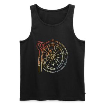Dartscheibe Zeichnung - Männer Premium Bio Tank Top - Schwarz - Vorne - AI Model Male 178 light (178cm)