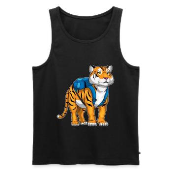 École de sac à dos Tiger Student - Débardeur bio Premium Homme - noir - Devant - Michal (187cm)