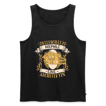 Architektin Beruf Design lustiges Geschenk - Männer Premium Bio Tank Top - Schwarz - Vorne - Michal (187cm)