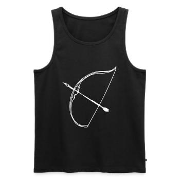 Bow and arrow - Men's Premium Organic Tank Top - black - Front - AI Model Male 178 light (178cm)