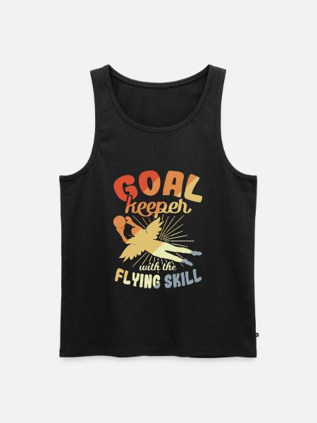 Goalkeeper with flying skills - Men's Premium Organic Tank Top - black