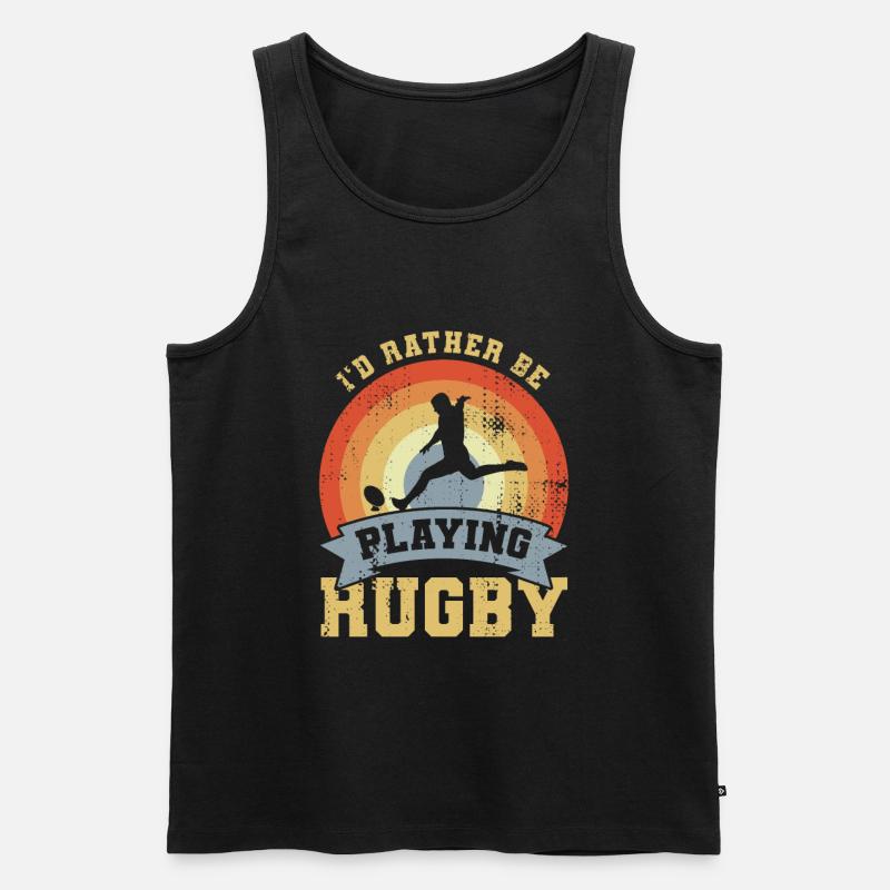 Rugby Joke - Men's Premium Organic Tank Top - black