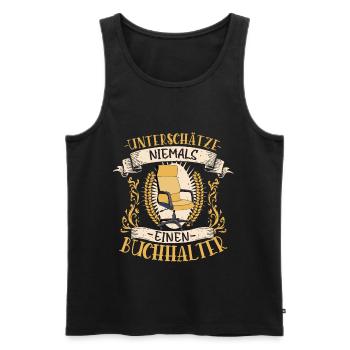 Buchhalter Geschenk Zahlen Lustig Beruf - Männer Premium Bio Tank Top - Schwarz - Vorne - AI Model Male 178 light (178cm)