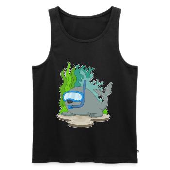 Seal Diver Snorkel Diving - Men's Premium Organic Tank Top - black - Front - AI Model Male 178 light (178cm)