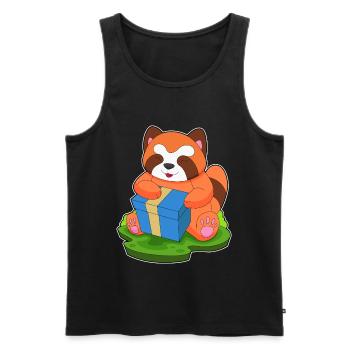 Forfait Noël Panda roux - Débardeur bio Premium Homme - noir - Devant - Michal (187cm)