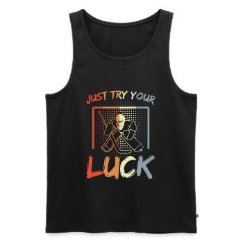 Eishockey Goalie - Männer Premium Bio Tank Top - Schwarz - Vorne - AI Model Male 178 light (178cm)