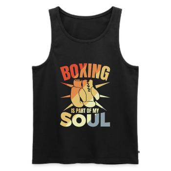 La boxe fait partie de mon âme - Débardeur bio Premium Homme - noir - Devant - AI Model Male 178 light (178cm)