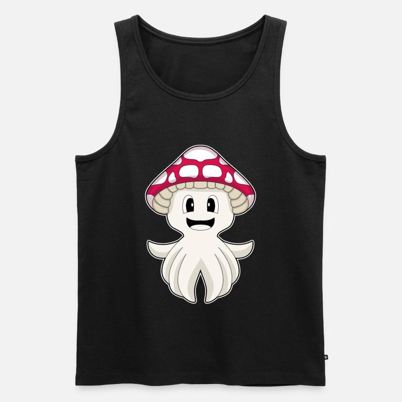 Krake Pilz - Männer Premium Bio Tank Top - Schwarz