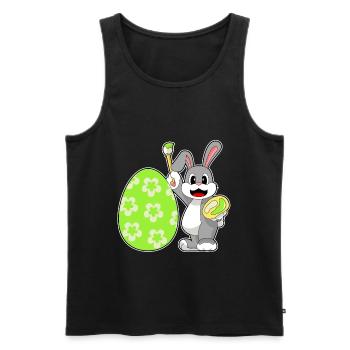 Coloriage de Pâques de Bunny - Débardeur bio Premium Homme - noir - Devant - Michal (187cm)