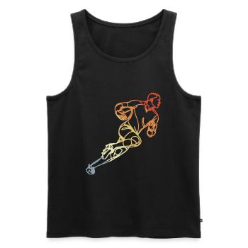 Vintage Rugby Sketch - Men's Premium Organic Tank Top - black - Front - AI Model Male 178 light (178cm)