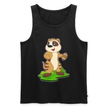 Erdmännchen American Football Sport - Männer Premium Bio Tank Top - Schwarz - Vorne - Michal (187cm)