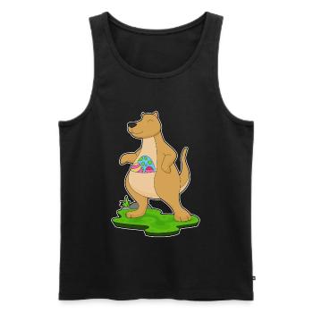 Känguru Ostern Ostereier - Männer Premium Bio Tank Top - Schwarz - Vorne - Michal (187cm)