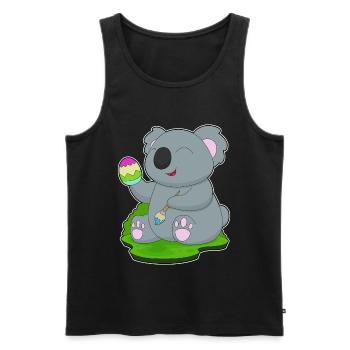 Coloriage de Pâques du koala - Débardeur bio Premium Homme - noir - Devant - Michal (187cm)