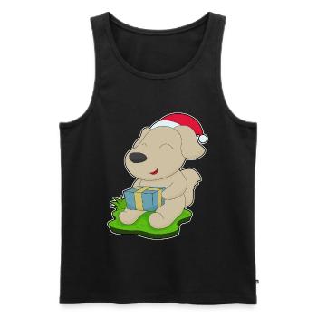 Forfait Noël pour chien - Débardeur bio Premium Homme - noir - Devant - Michal (187cm)