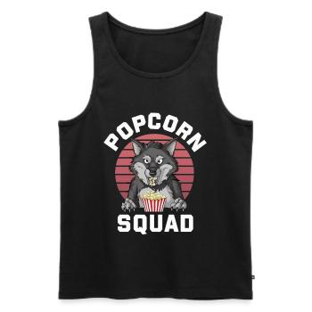 Popcorn Squad Kino - Männer Premium Bio Tank Top - Schwarz - Vorne - Michal (187cm)