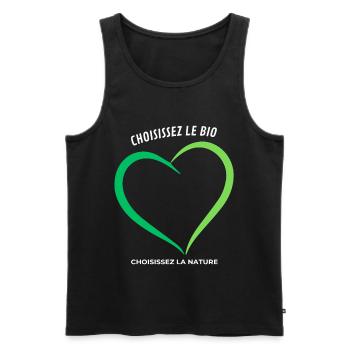 Choose organic Choose nature - Men's Premium Organic Tank Top - black - Front - Michal (187cm)
