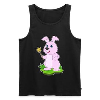 Bunny Wizard Wand - Men's Premium Organic Tank Top - black - Front - Michal (187cm)