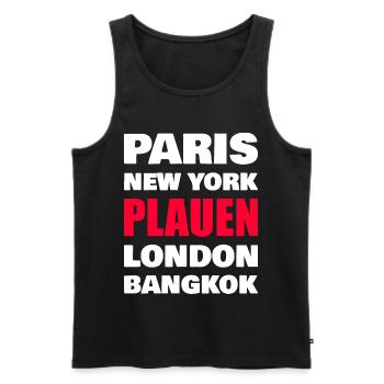 Plauen Stadt - Männer Premium Bio Tank Top - Schwarz - Vorne - AI Model Male 178 light (178cm)