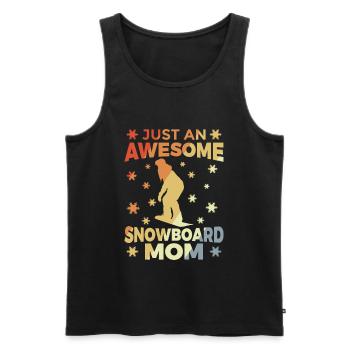 Snowboard Mutter - Männer Premium Bio Tank Top - Schwarz - Vorne - AI Model Male 178 light (178cm)