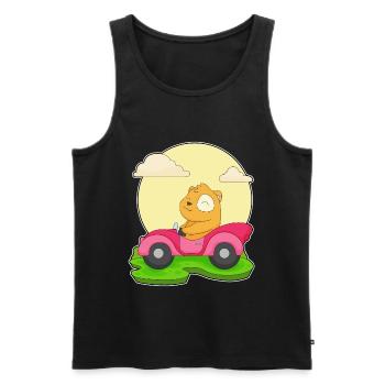 Hamster Auto - Männer Premium Bio Tank Top - Schwarz - Vorne - AI Model Male 178 light (178cm)