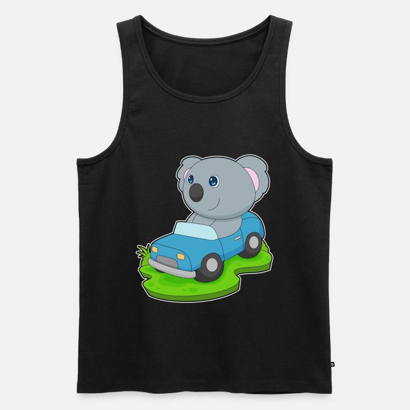 Koala Auto - Männer Premium Bio Tank Top - Schwarz