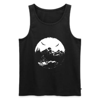 Mountain Biking Sketch - Men's Premium Organic Tank Top - black - Front - Michal (187cm)