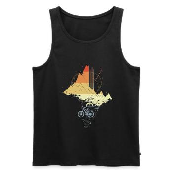 VTT Vintage - Débardeur bio Premium Homme - noir - Devant - Michal (187cm)