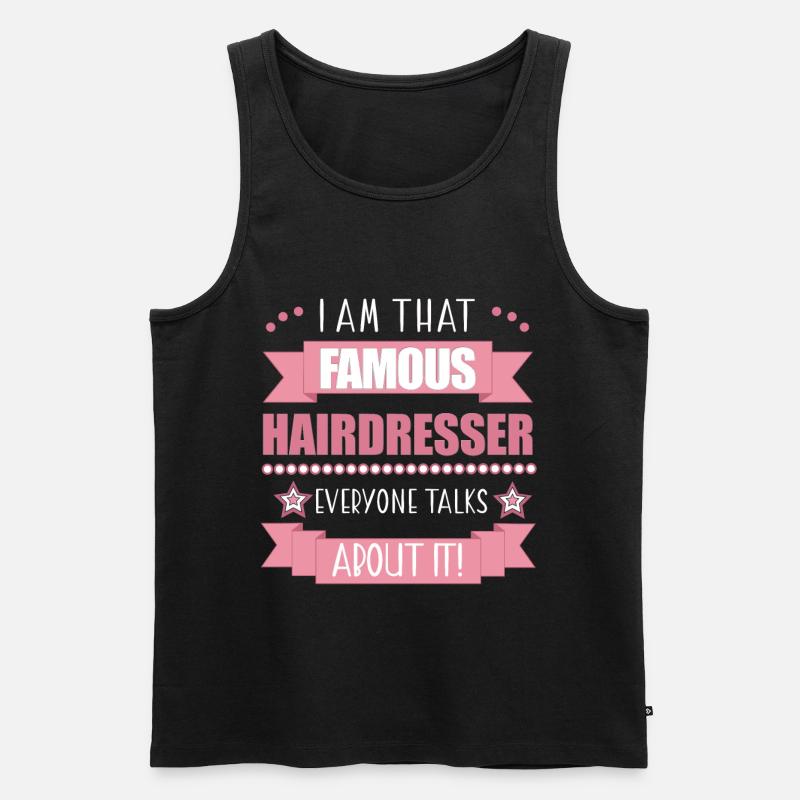 Friseurin Beruf Damen Geschenk - Männer Premium Bio Tank Top - Schwarz