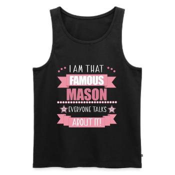 Maurerin Beruf Damen Geschenk - Männer Premium Bio Tank Top - Schwarz - Vorne - AI Model Male 178 light (178cm)