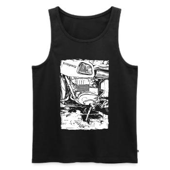MZ ES 250 Motorblock Abdruck - Männer Premium Bio Tank Top - Schwarz - Vorne - AI Model Male 178 light (178cm)