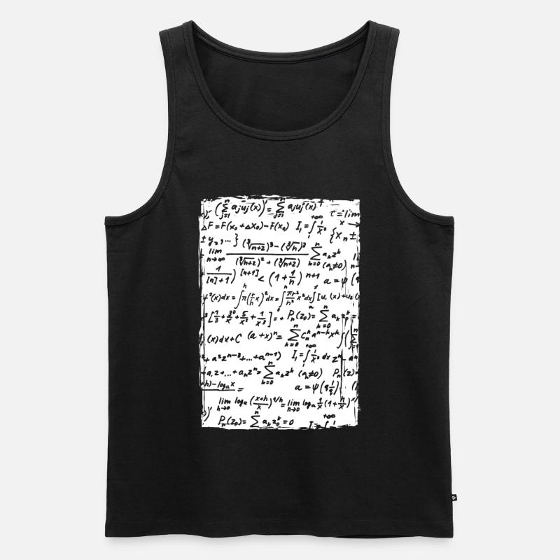 Mathematische Formeln - Männer Premium Bio Tank Top - Schwarz