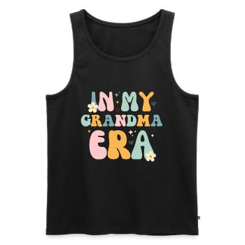 In My Grandma Era - Groovy Mother's Day - Men's Premium Organic Tank Top - black - Front - Michal (187cm)