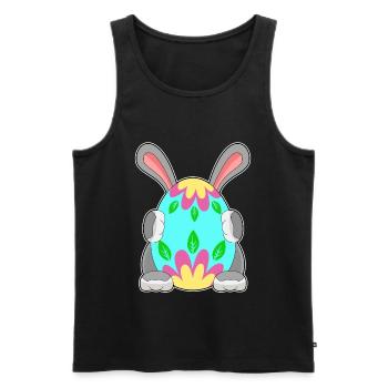 Hase Ostern Osterei  - Männer Premium Bio Tank Top - Schwarz - Vorne - Michal (187cm)