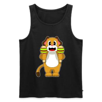 Dog Musician Rattle Music - Men's Premium Organic Tank Top - black - Front - AI Model Male 178 light (178cm)