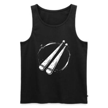 Drumsticks Sketch - Men's Premium Organic Tank Top - black - Front - AI Model Male 178 light (178cm)