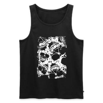 Crâne féroce - Débardeur bio Premium Homme - noir - Devant - Michal (187cm)