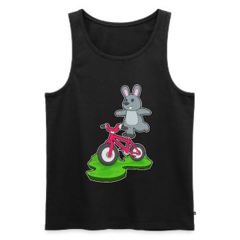 Vélo de lapin - Débardeur bio Premium Homme - noir - Devant - Michal (187cm)