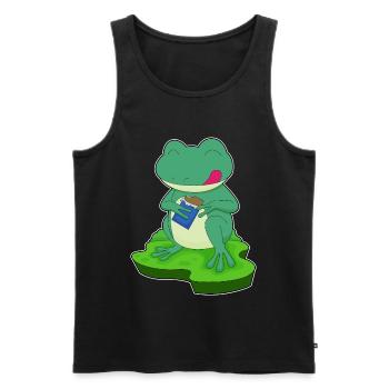 Frosch Schokoriegel - Männer Premium Bio Tank Top - Schwarz - Vorne - Michal (187cm)