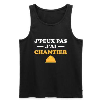 Ich kann keine Website haben - Männer Premium Bio Tank Top - Schwarz - Vorne - Michal (187cm)