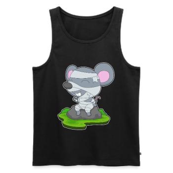 Mouse Halloween Mummy - Men's Premium Organic Tank Top - black - Front - Michal (187cm)