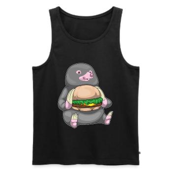 Mole Cheeseburger - Men's Premium Organic Tank Top - black - Front - AI Model Male 178 light (178cm)