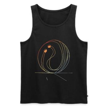 Oldschool Bowling - Men's Premium Organic Tank Top - black - Front - AI Model Male 178 light (178cm)