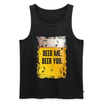 Beer Me Beer You - Men's Premium Organic Tank Top - black - Front - AI Model Male 178 light (178cm)