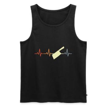Palpitations du couperet - Débardeur bio Premium Homme - noir - Devant - AI Model Male 178 light (178cm)