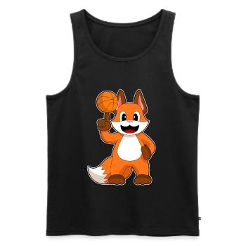 Fox Joueur De Basket-ball Sports De Basket-ball - Débardeur bio Premium Homme - noir - Devant - Michal (187cm)