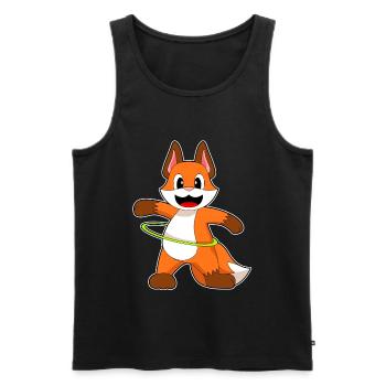 Gymnastique d’entraînement Fox Fitness Hoop - Débardeur bio Premium Homme - noir - Devant - Michal (187cm)