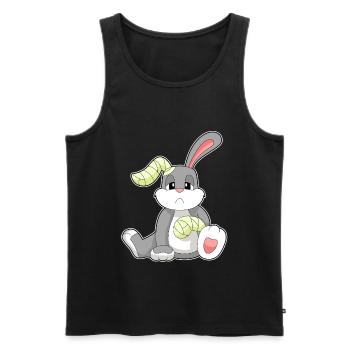 Bandage de lapin - Débardeur bio Premium Homme - noir - Devant - Michal (187cm)
