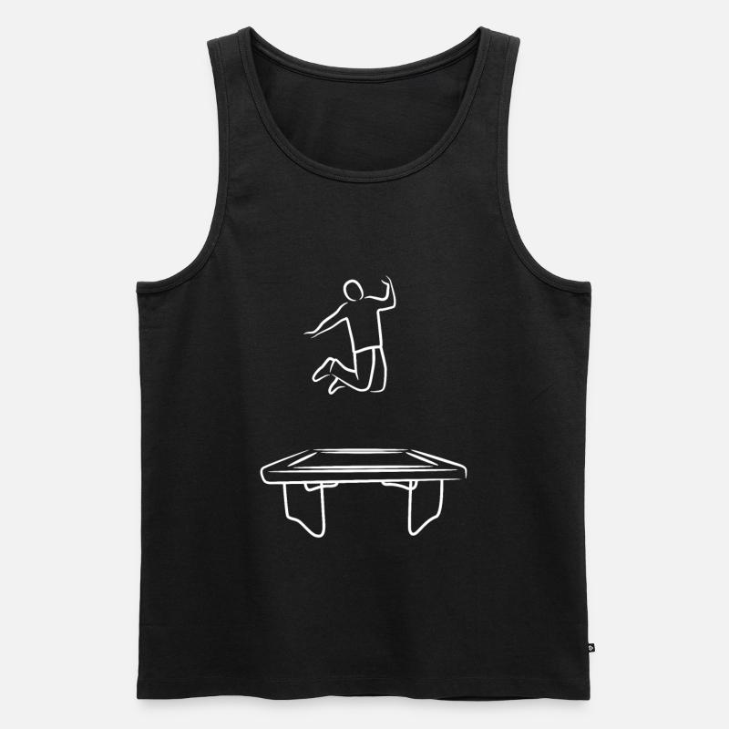Lustiger Trampolinspringer - Männer Premium Bio Tank Top - Schwarz